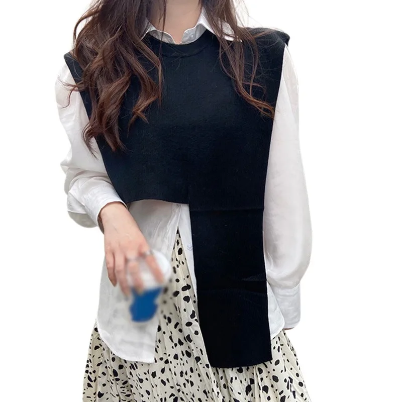 Women V Neck Sweater Vest Autumn Winter Casual Loose Pullover Jumper Female Preppy Style Irregular Knitted Sleeveless Sweater
Women V Neck Sweater Vest Autumn Winter Casual Loose Pullover Jumper Female Preppy Style Irregular Knitted Sleeveless Sweater