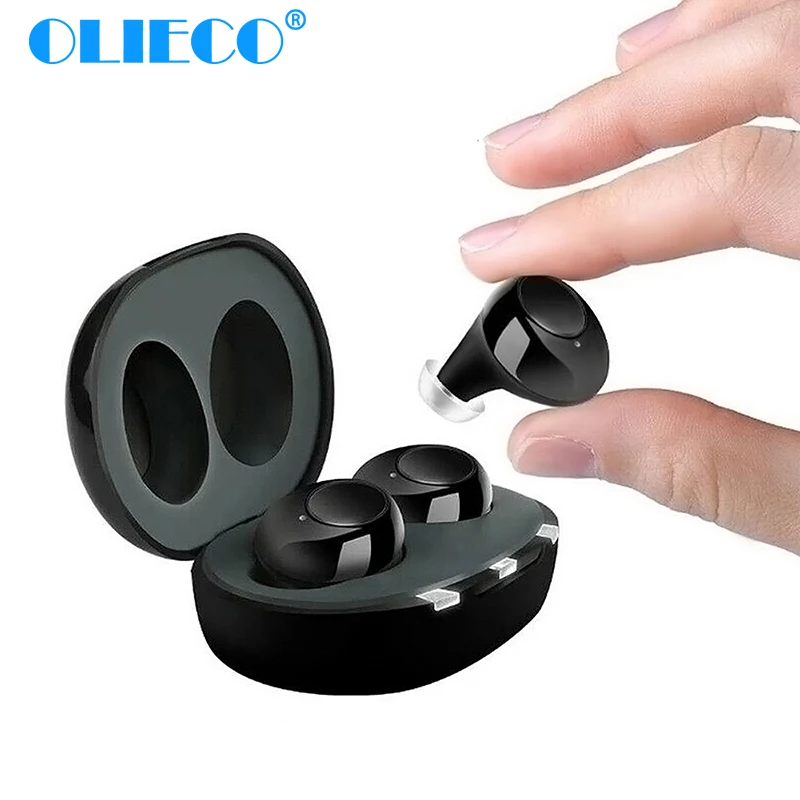 

Невидимый слуховой аппарат OLIECO с зарядкой от USB, мини-усилитель слухового звука для пожилых людей, регулируемое устройство для потери слуха