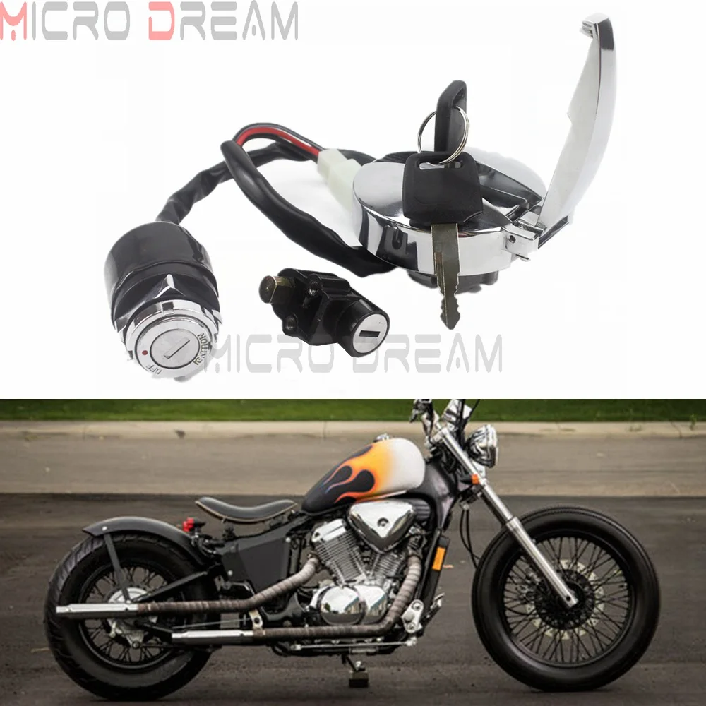 Замок зажигания мотоцикла комплект крышек для топливного бака Honda VLX 400 CB 125S 125TT 450SC