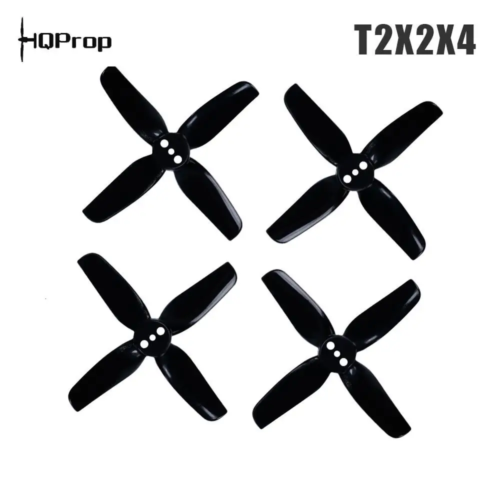 

High Quality HQ Durable Prop T2X2X4 2020 2inch 4 Blade Black Propeller Compatible XING NANO 1103 Motor for FPV Drone Part