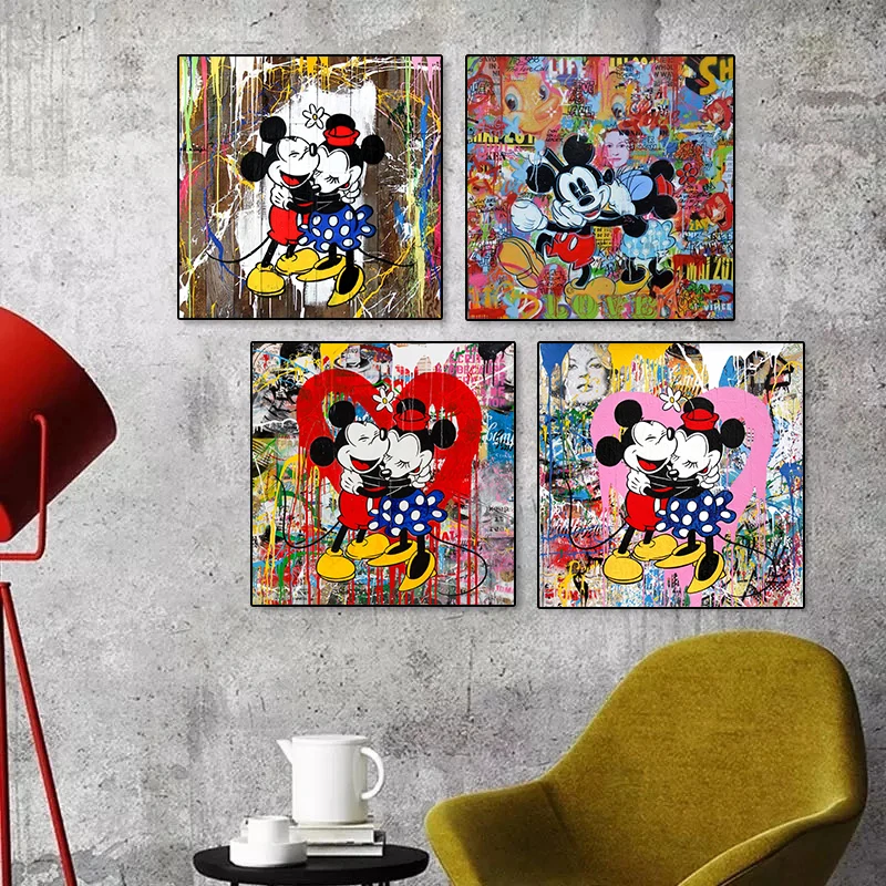 Disney Graffiti Mickey Mouse Donald Duck Canvas Painting Posters Prints Wall Street Art Pictures for Living Room Decor Cuadros
Disney Graffiti Mickey Mouse Donald Duck Canvas Painting Posters Prints Wall Street Art Pictures for Living Room Decor Cuadros