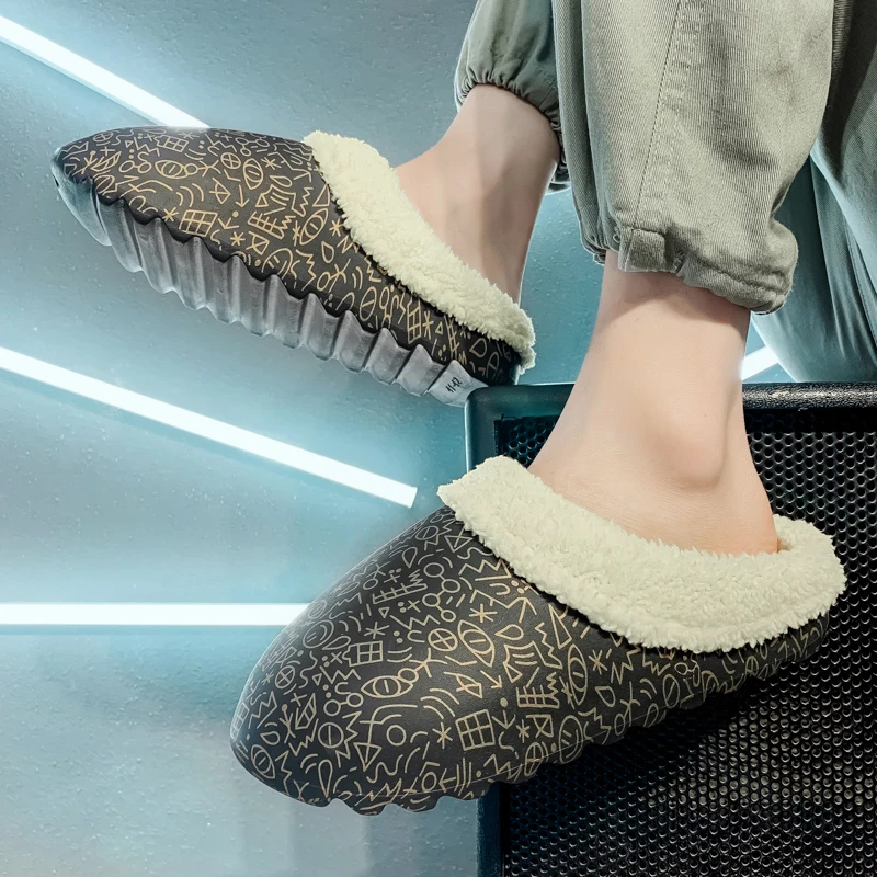 Winter Slippers Warm Men Shoes Waterproof Couples Non-Slip Plush Cotton Indoor Outdoor Cozy Home Autumn Coconut Bread Slippers 
Winter Slippers Warm Men Shoes Waterproof Couples Non-Slip Plush Cotton Indoor Outdoor Cozy Home Autumn Coconut Bread Slippers