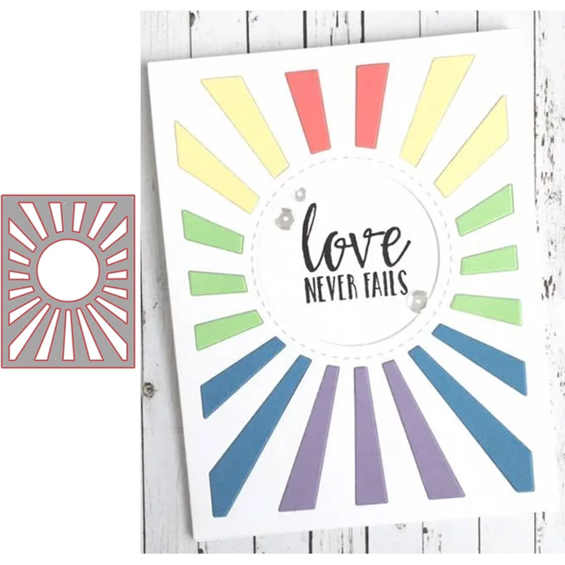 Sunshine Background Hollow Shapes Metal Cutting Dies Stencil Scrapbooking For Paper Card DIY Crafts Tools Decorative 10.8x14cm
Sunshine Background Hollow Shapes Metal Cutting Dies Stencil Scrapbooking For Paper Card DIY Crafts Tools Decorative 10.8x14cm