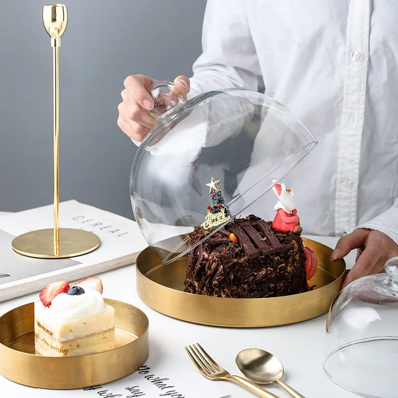 New Europe Style Stainless Steel Cake Plate with Glass Cover Gold Color Desserts Fruits Plate Dustproof Fresh-Keeping Food Tray
New Europe Style Stainless Steel Cake Plate with Glass Cover Gold Color Desserts Fruits Plate Dustproof Fresh-Keeping Food Tray