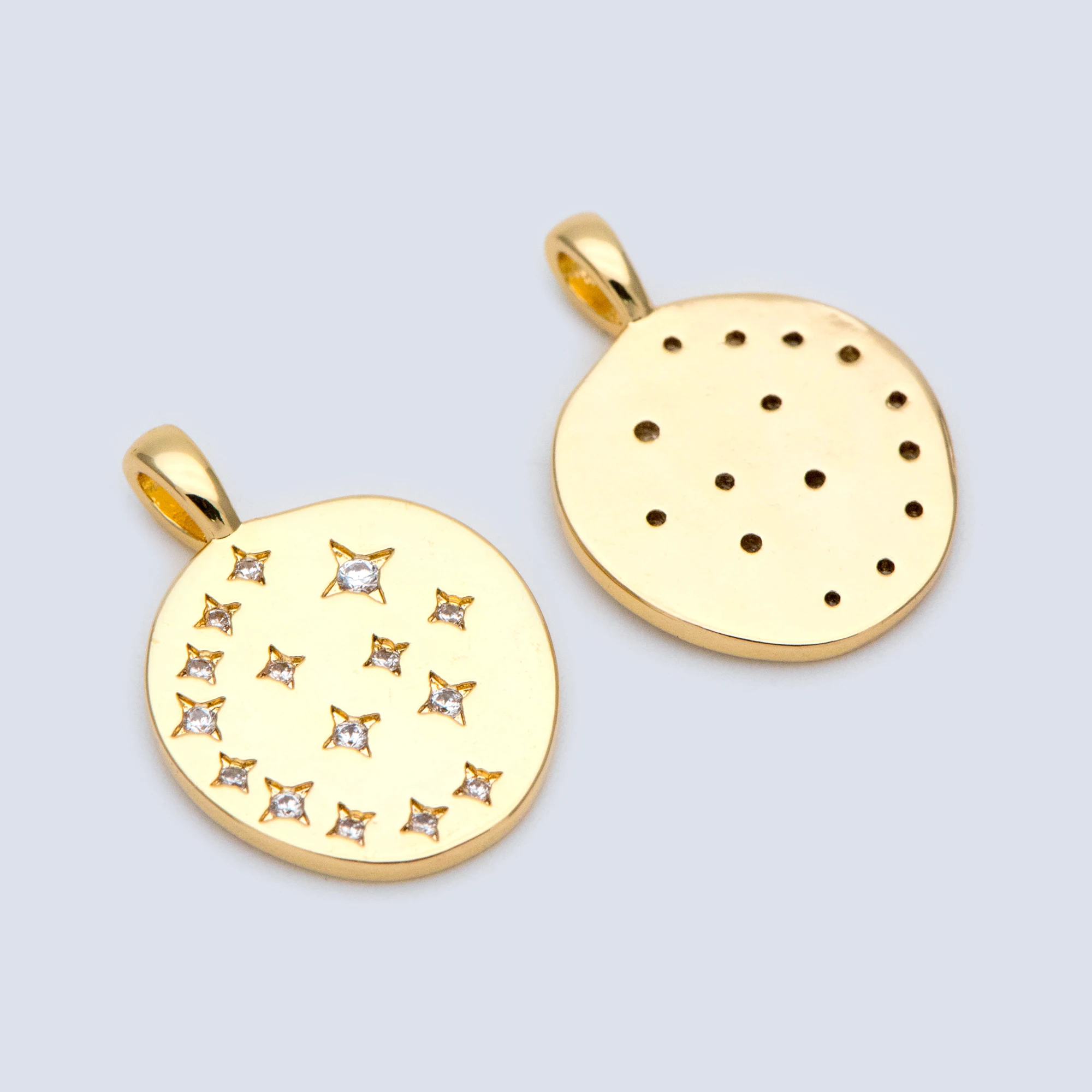 

4 шт CZ выложенная Золотая Звезда Очаровательная 20x14 мм, 18K позолоченная латунь, диск звезды Подвески для DIY ювелирные изделия аксессуары (GB-1582)