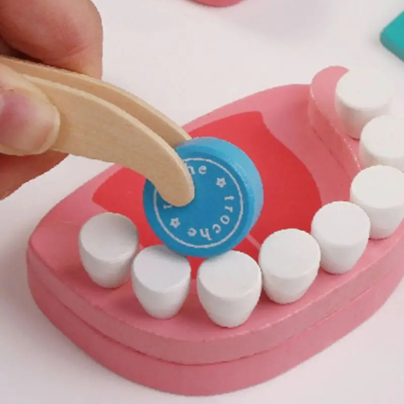 24 Pcs Dentist Toys Children Pretend Doctor Set Wooden Simulation Dentist Props U50F
24 Pcs Dentist Toys Children Pretend Doctor Set Wooden Simulation Dentist Props U50F