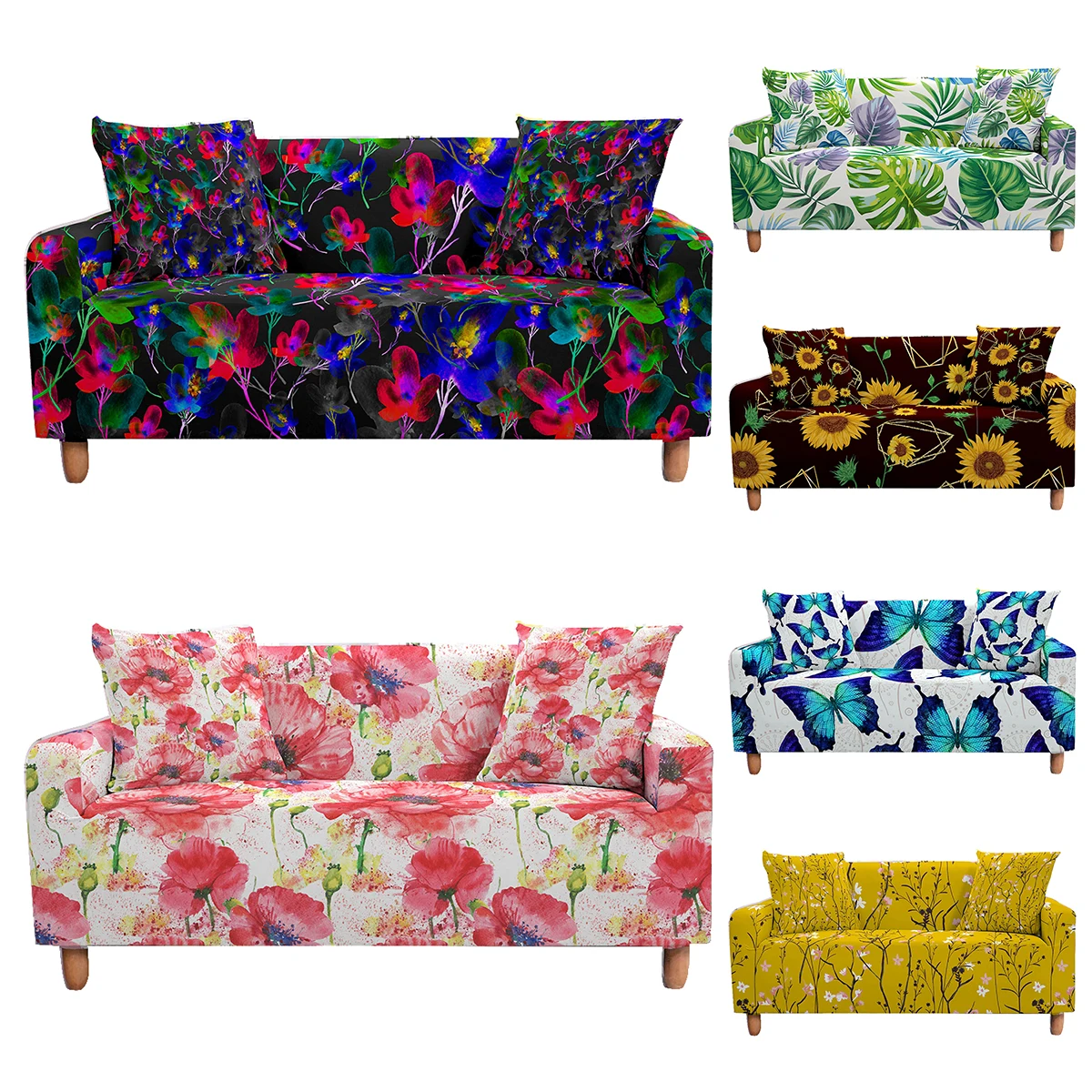 Flowers And Leaves Printed Elastic Sofa Cover Stretch Universal Sectional Sofa Covers For Living Room Modern Armchair Slipcovers
Flowers And Leaves Printed Elastic Sofa Cover Stretch Universal Sectional Sofa Covers For Living Room Modern Armchair Slipcovers