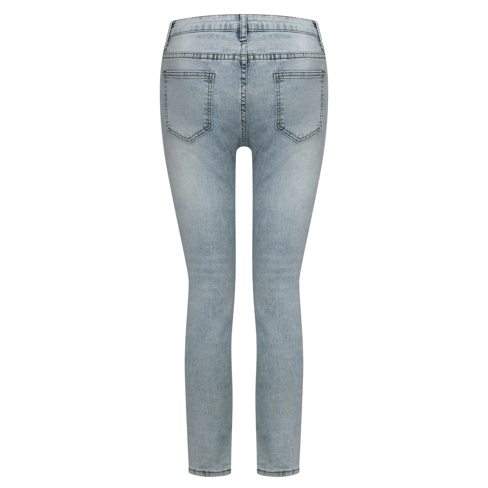 Women's 2021 New Fashion And Casual Light Blue Solid Color Holes Pocket High-Waisted Slimming Jeans Skinny Straight-leg Trousers
Women's 2021 New Fashion And Casual Light Blue Solid Color Holes Pocket High-Waisted Slimming Jeans Skinny Straight-leg Trousers