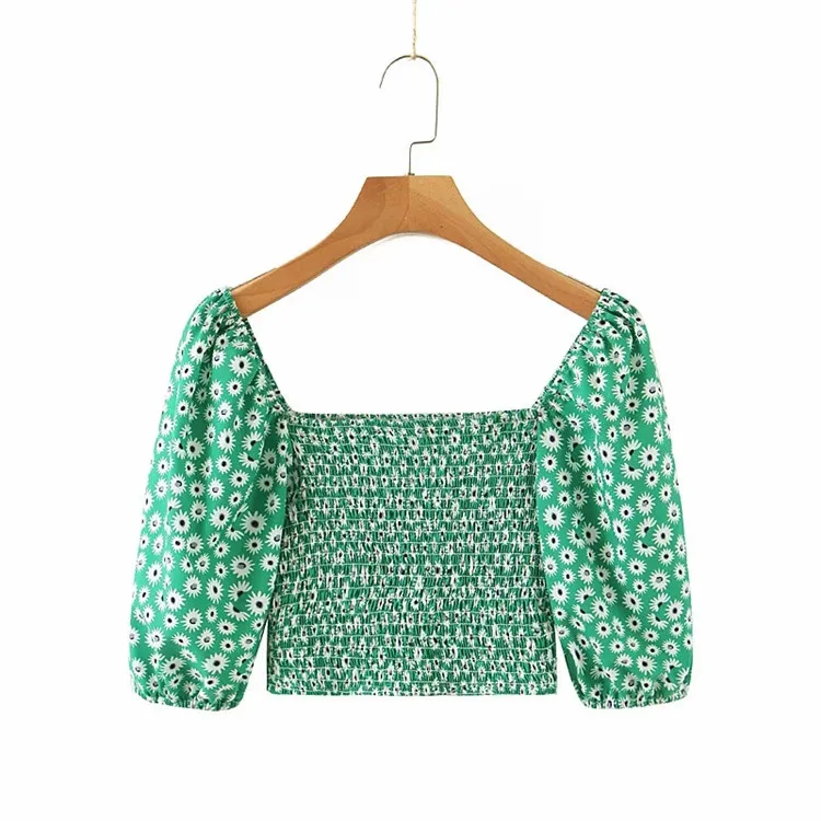 Summer new women's temperament sexy back one-word collar shirt print bubble sleeves top women shirts blouses casual 
Summer new women's temperament sexy back one-word collar shirt print bubble sleeves top women shirts blouses casual