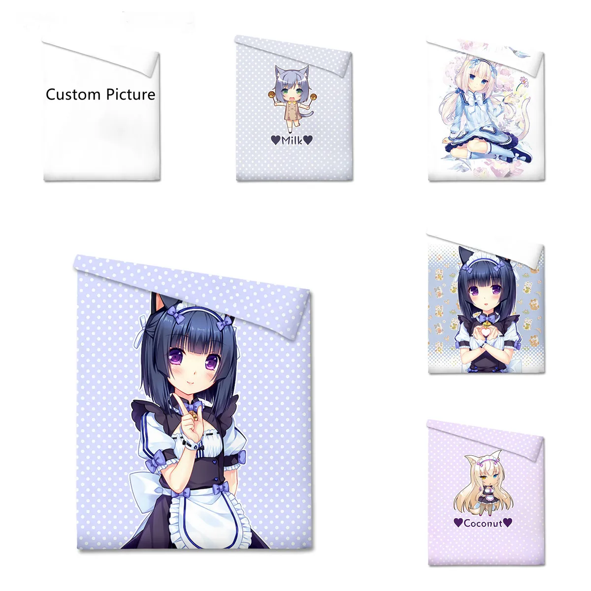 Anime NEKOPARA Chocola Vanilla Bed Quilt Duvet Cover Home Decor Bedclothes Milk Silk Material Home Textile Custom Bedding Sets 
Anime NEKOPARA Chocola Vanilla Bed Quilt Duvet Cover Home Decor Bedclothes Milk Silk Material Home Textile Custom Bedding Sets