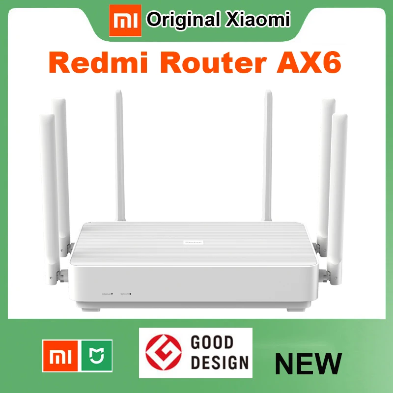NEW Xiaomi Redmi Router AX6 Wifi 6 6-Core 512M Memory Mesh Home IoT 6 Signal Amplifier 2.4G 5GHz 2+4 PA Auto Adapted Dual-Band
NEW Xiaomi Redmi Router AX6 Wifi 6 6-Core 512M Memory Mesh Home IoT 6 Signal Amplifier 2.4G 5GHz 2+4 PA Auto Adapted Dual-Band