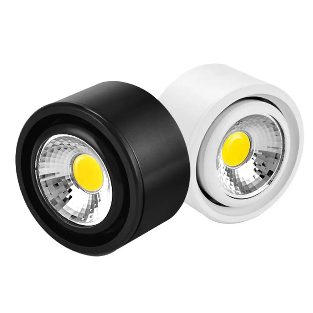 White Black Dimmable LED Ceiling light Surface Mounted LED Downlight Lamp Adjustable 3W 5W 7W COB Spot Light with Driver
White Black Dimmable LED Ceiling light Surface Mounted LED Downlight Lamp Adjustable 3W 5W 7W COB Spot Light with Driver