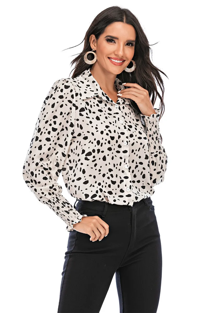 Feminine Blouse Women's Tops Korean Fashion Clothing Tunic for Women Turn-Down Collar Full Sleeve Print Women Tops and Blouses
Feminine Blouse Women's Tops Korean Fashion Clothing Tunic for Women Turn-Down Collar Full Sleeve Print Women Tops and Blouses