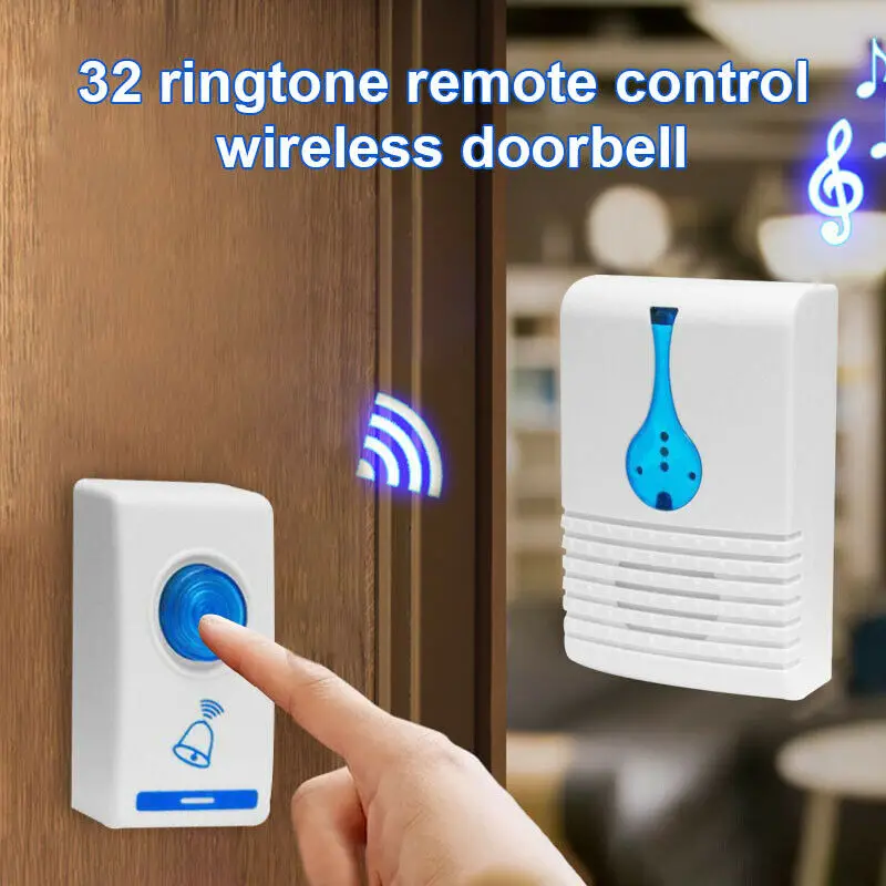 LED Wireless Doorbell & Wireles Remote Control 32 Tune Songs 110M Range Smart Doorbell For Home Office Hotel
LED Wireless Doorbell & Wireles Remote Control 32 Tune Songs 110M Range Smart Doorbell For Home Office Hotel