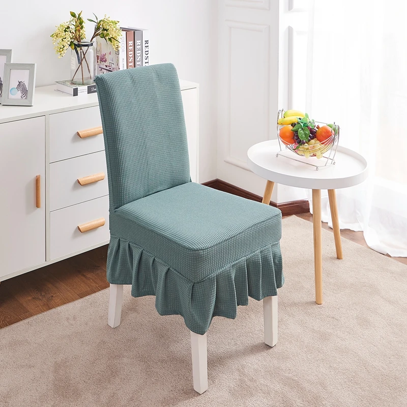 Plaid Thickened Elastic Dining Chair Seat Cover Stretch Ruffled Kitchen Cover Protector Chair Covers Spandex For Banquet
Plaid Thickened Elastic Dining Chair Seat Cover Stretch Ruffled Kitchen Cover Protector Chair Covers Spandex For Banquet