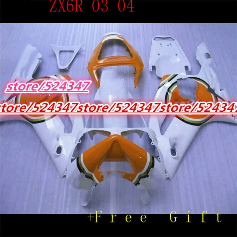New ABS for Mold Fairing Kit Fit For Ninja ZX6R 636 03-04 ZX-6R 2003 2004 bodywork fairings set orange blue white 
New ABS for Mold Fairing Kit Fit For Ninja ZX6R 636 03-04 ZX-6R 2003 2004 bodywork fairings set orange blue white