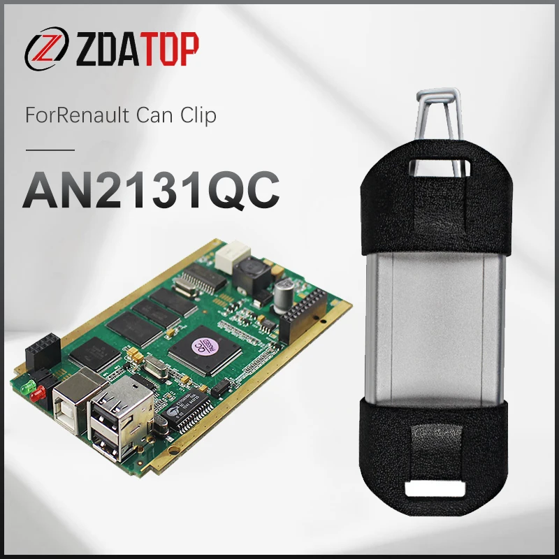 Для renault Can Clip V195 полный чип AN2131QC Замена 2135 2136 OBD2 сканер автомобильный