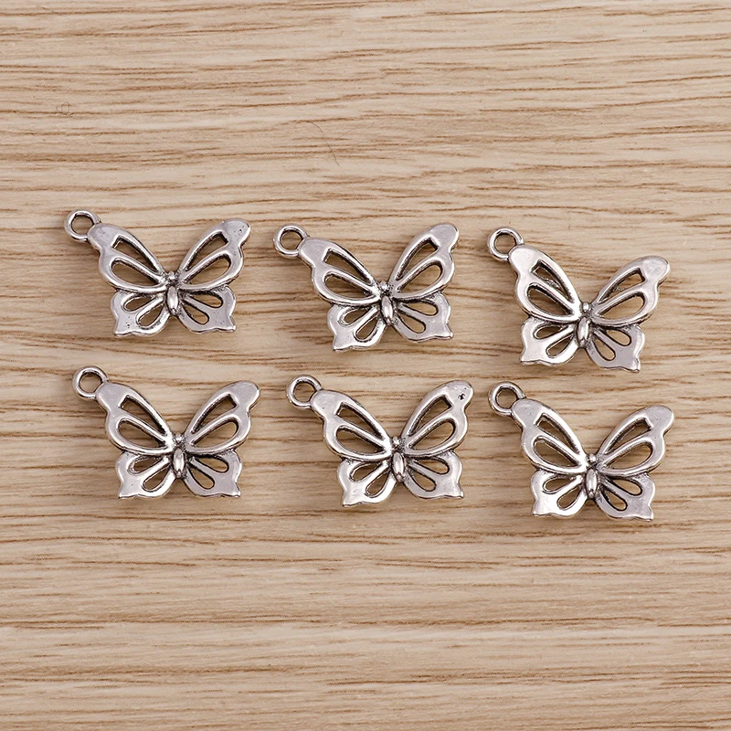 20pcs 20*15mm Cute Butterfly Charms Jewelry Making DIY Silver Color Animal Charms Pendants Fit Necklaces Earrings Accessories
20pcs 20*15mm Cute Butterfly Charms Jewelry Making DIY Silver Color Animal Charms Pendants Fit Necklaces Earrings Accessories