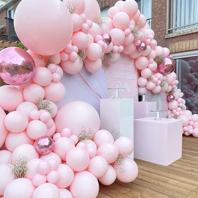 174pcs Pink Balloon Background Wall Girl Birthday Party Wedding Celebration Romantic Decoration Supplies Balloon Garland Combo
174pcs Pink Balloon Background Wall Girl Birthday Party Wedding Celebration Romantic Decoration Supplies Balloon Garland Combo