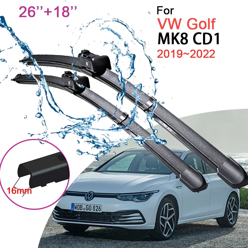 Car Front Windshield Window Wiper Blades for VW Golf MK8 CD1 2019 2020 2021 2022 Two Frameless Rubber Snow Scraping Accessories
Car Front Windshield Window Wiper Blades for VW Golf MK8 CD1 2019 2020 2021 2022 Two Frameless Rubber Snow Scraping Accessories