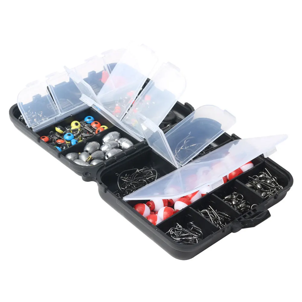 264pcs Fishing Accessories Kit Set With Fishing Tackle Box Including Fishing Sinker Weights Fishing Swivels Snaps Jig Hook Pesca
264pcs Fishing Accessories Kit Set With Fishing Tackle Box Including Fishing Sinker Weights Fishing Swivels Snaps Jig Hook Pesca