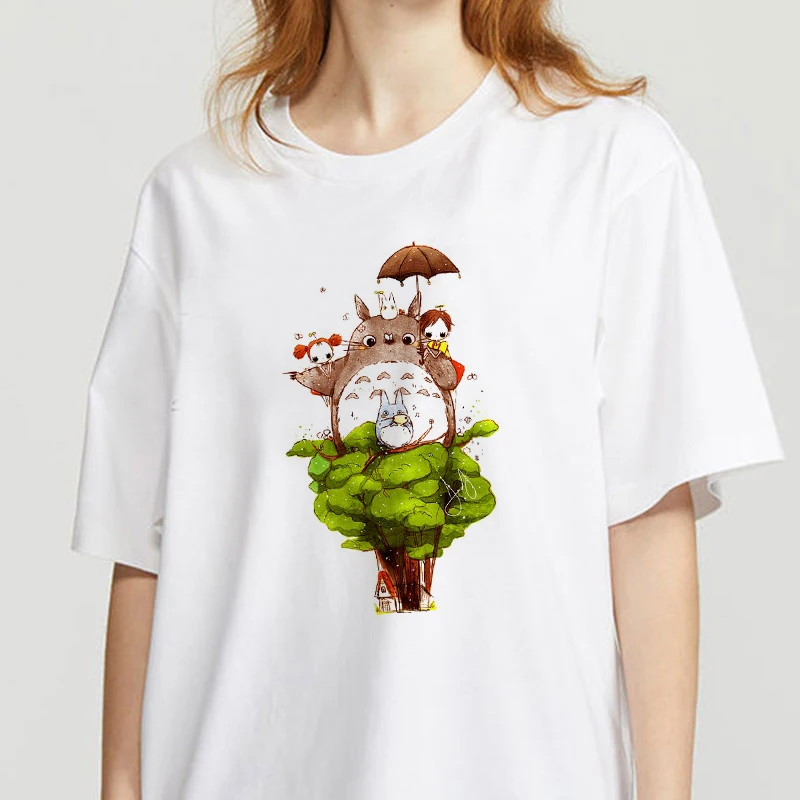 Studio Ghibli Viper Japanese cartoon anime women T-shirt Neighbor Totoro spirit leaves T-shirt short sleeve Miyazaki clothing
Studio Ghibli Viper Japanese cartoon anime women T-shirt Neighbor Totoro spirit leaves T-shirt short sleeve Miyazaki clothing