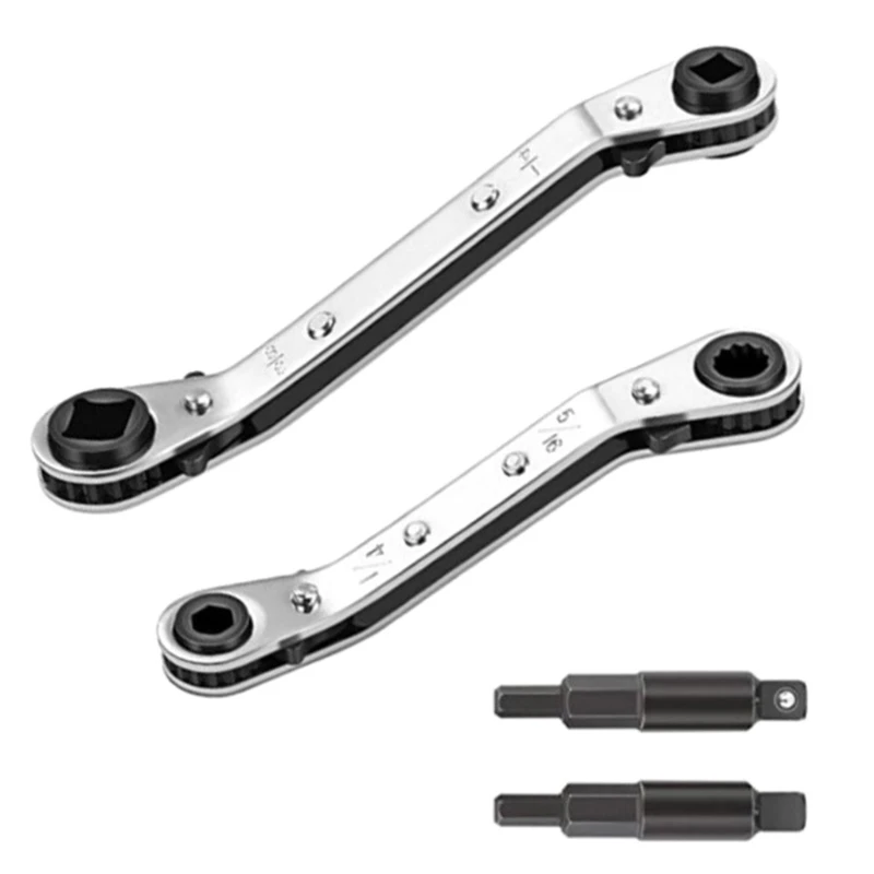3/8” to 1/4” 5/16'' x 1/4'' Ratcheting Service Wrench with Hex Bit Adapter Air Conditioning Refrigeration Equipment
3/8” to 1/4” 5/16'' x 1/4'' Ratcheting Service Wrench with Hex Bit Adapter Air Conditioning Refrigeration Equipment