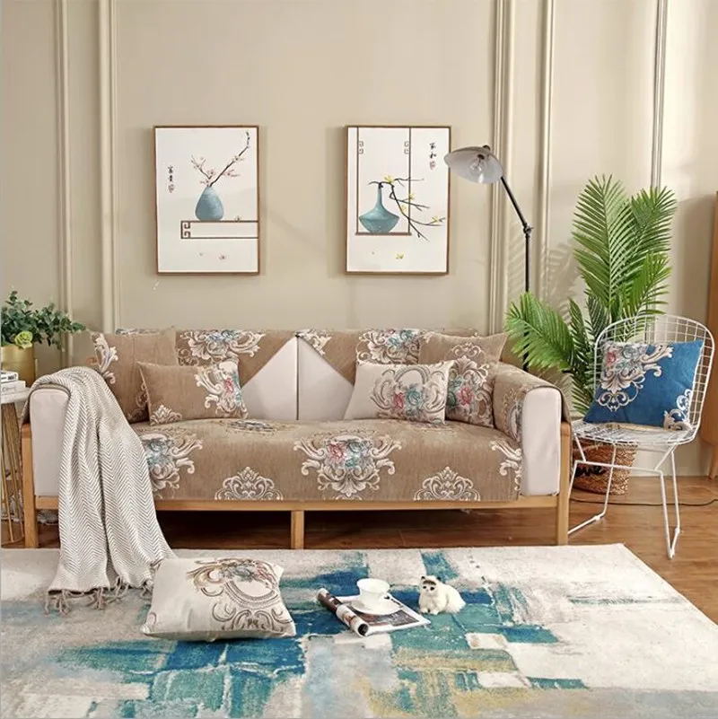 Four seasons chenille sofa cushion Non-slip fabric universal cover towel cushion Sectional Sofa Throw Covers Furniture Protector 
Four seasons chenille sofa cushion Non-slip fabric universal cover towel cushion Sectional Sofa Throw Covers Furniture Protector