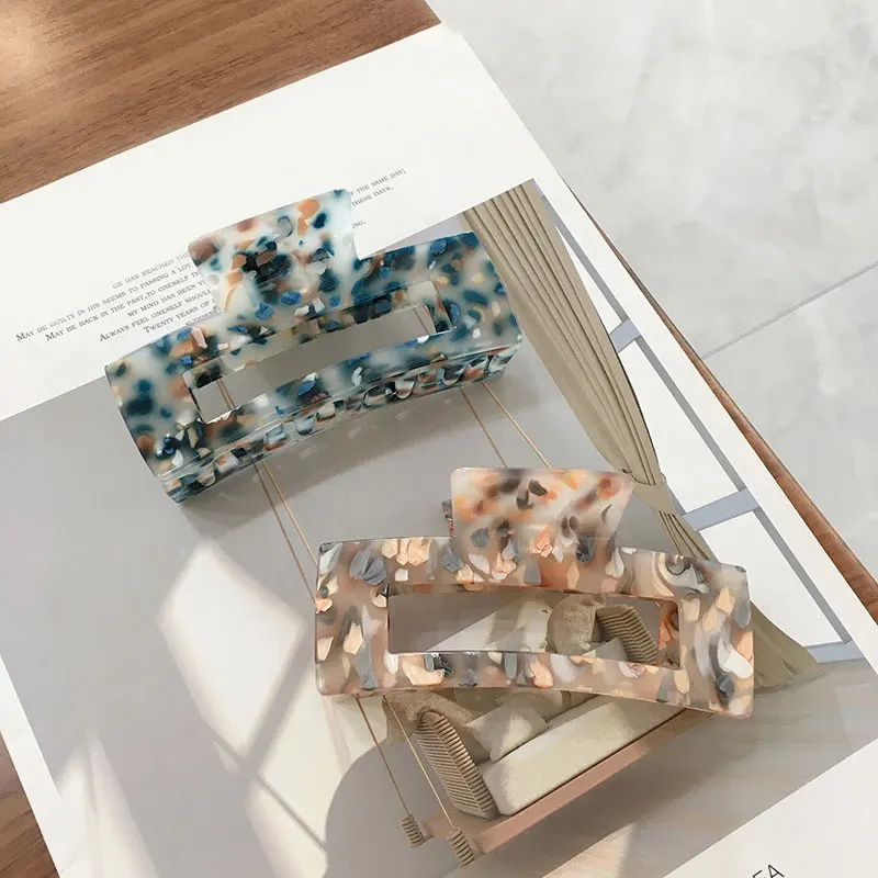Fashion Rectangle Acrylic Marble Print Hair Clip Acetate Hairpins Geometric Women Large Hair Claws Daily Makeup Hair Accessories
Fashion Rectangle Acrylic Marble Print Hair Clip Acetate Hairpins Geometric Women Large Hair Claws Daily Makeup Hair Accessories
