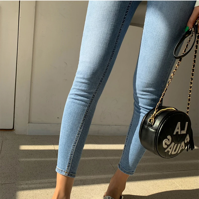 Skinny Denim Jeans for Women High Waist Ripped Holes Female Pencil Jeans Streetwear Women Denim Blue Trousers
Skinny Denim Jeans for Women High Waist Ripped Holes Female Pencil Jeans Streetwear Women Denim Blue Trousers