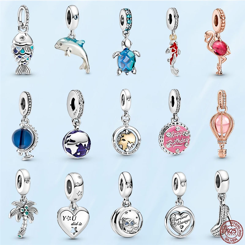 Hot Sale 2021 New 925 Sterling Silver Fish Globe Birthday cake Flamingo Charm Beads Fit Original Pan Silver 925 Jewelry Making
Hot Sale 2021 New 925 Sterling Silver Fish Globe Birthday cake Flamingo Charm Beads Fit Original Pan Silver 925 Jewelry Making