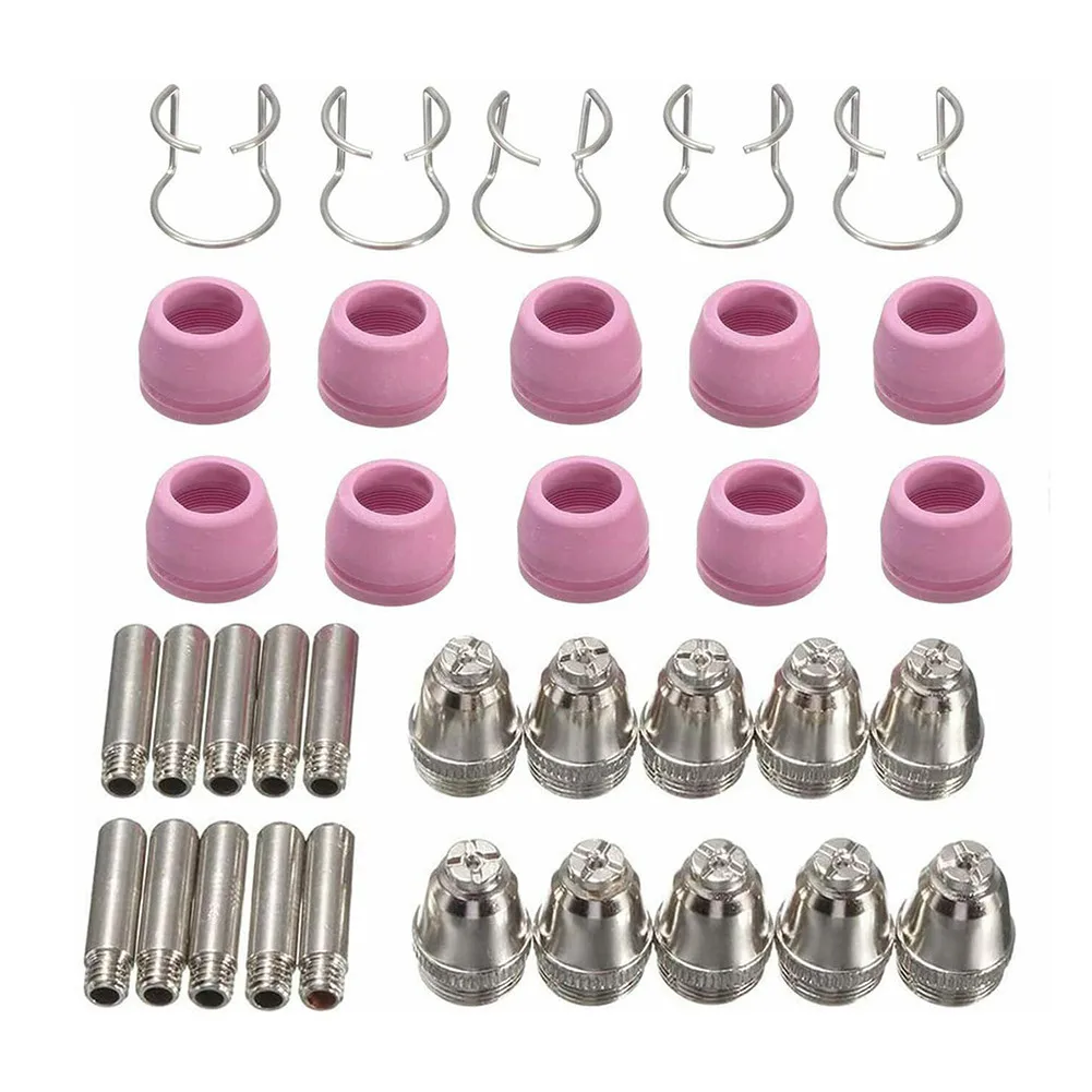 35Pcs Plasma Cutter Consumables Kit SG-55 AG-60 WSD-60P Cutting Torch Tip Nozzle Cutting Torch Tip Nozzle Accessory Set
35Pcs Plasma Cutter Consumables Kit SG-55 AG-60 WSD-60P Cutting Torch Tip Nozzle Cutting Torch Tip Nozzle Accessory Set