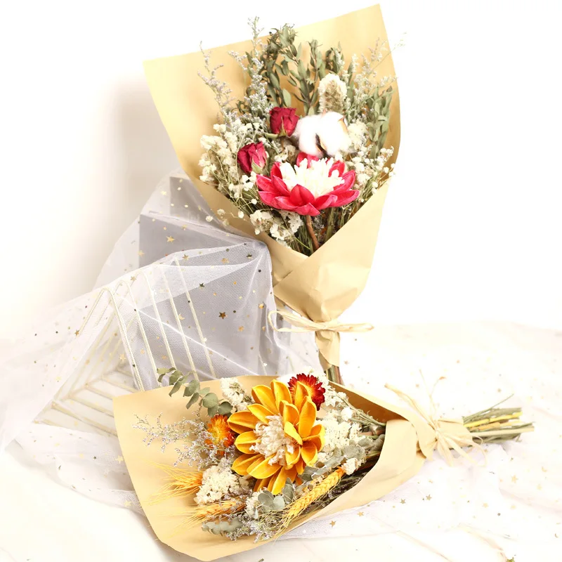 Naturally Dried Flowers Bouquet Forget-Me-Not Rose Daisy Sunflower Ins Birthday Christmas Gift Bag Photo Props Home Decoration
Naturally Dried Flowers Bouquet Forget-Me-Not Rose Daisy Sunflower Ins Birthday Christmas Gift Bag Photo Props Home Decoration