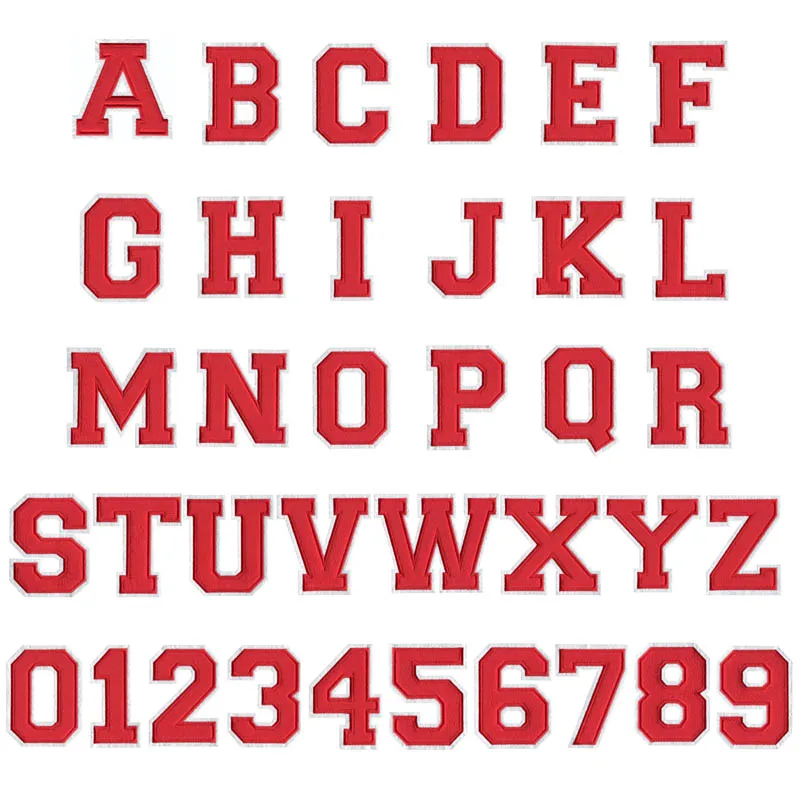 1PC 4.5 inches high A-Z Red on White Alphabet Letteres Embroidered Sew on badge Iron On Patch Applique For Clothes Bag
1PC 4.5 inches high A-Z Red on White Alphabet Letteres Embroidered Sew on badge Iron On Patch Applique For Clothes Bag