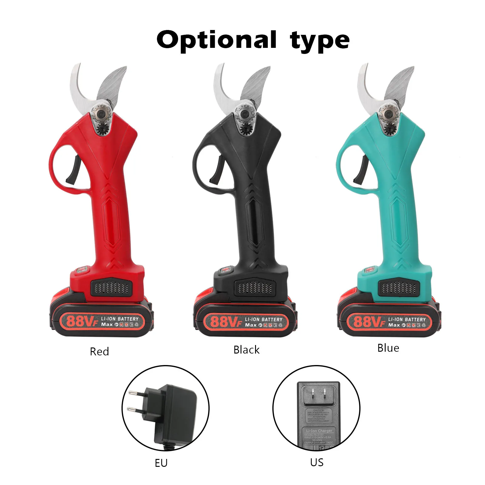 21V 30mm Cordless Electric Pruning Shear Electric Purner 88VF Pruning Shear Efficient Fruit Tree Bonsai Branches Purner Cutter
21V 30mm Cordless Electric Pruning Shear Electric Purner 88VF Pruning Shear Efficient Fruit Tree Bonsai Branches Purner Cutter