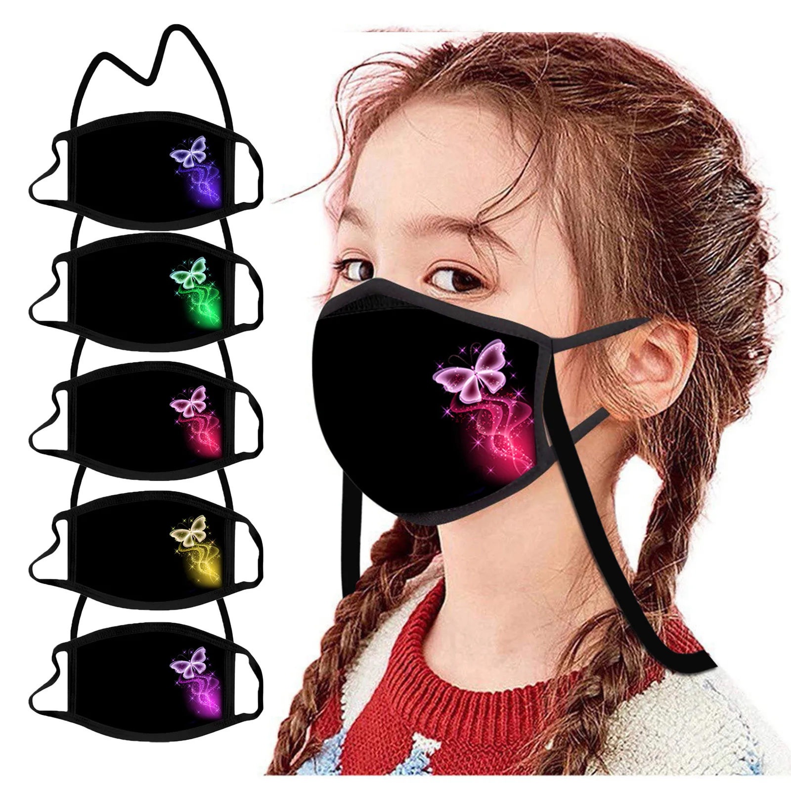 5PC Children's Butterfly Outdoor Cotton Washable Reusable Hang Neck Face Masks Fashionable and convenient dust mask
5PC Children's Butterfly Outdoor Cotton Washable Reusable Hang Neck Face Masks Fashionable and convenient dust mask