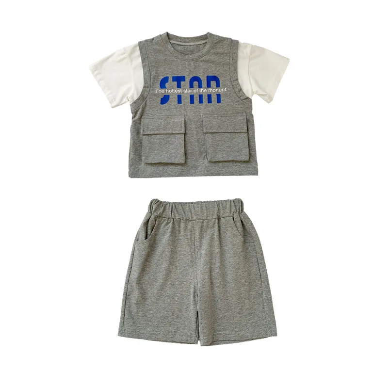 2021 Summer Fashion Children's Clothes Suits Korean Style Boys T-Shirt and Shorts Pants 2Pcs Sets Kids Clothing Baby Boys Outfit
2021 Summer Fashion Children's Clothes Suits Korean Style Boys T-Shirt and Shorts Pants 2Pcs Sets Kids Clothing Baby Boys Outfit