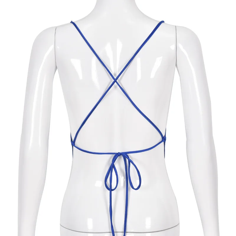 ALLNeon Y2K Aesthetics Backless Bandage Halter Blue Tops 2000s Streetwear Sleeveless Tank Tops Sexy Cropped Vests Party Outfits
ALLNeon Y2K Aesthetics Backless Bandage Halter Blue Tops 2000s Streetwear Sleeveless Tank Tops Sexy Cropped Vests Party Outfits