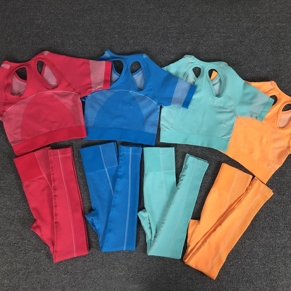 Tracksuit Seamless Yoga Set Women Fitness Clothing Workout Sportswear Gym Leggings Short Sleeve Crop Top Shirts Sports Suit Fit
Tracksuit Seamless Yoga Set Women Fitness Clothing Workout Sportswear Gym Leggings Short Sleeve Crop Top Shirts Sports Suit Fit