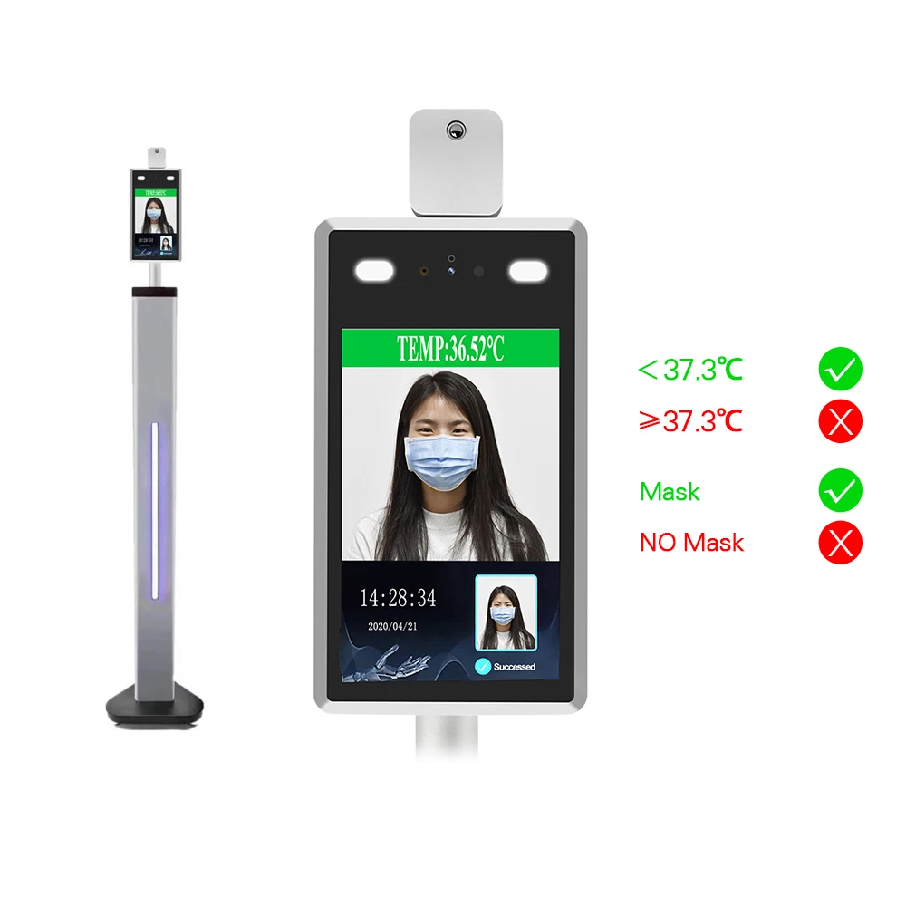 Temperature Detect Camera Face Recognition Temperature Indicator 1080P Voice Alarm Facial Access Control Time Attendance
Temperature Detect Camera Face Recognition Temperature Indicator 1080P Voice Alarm Facial Access Control Time Attendance