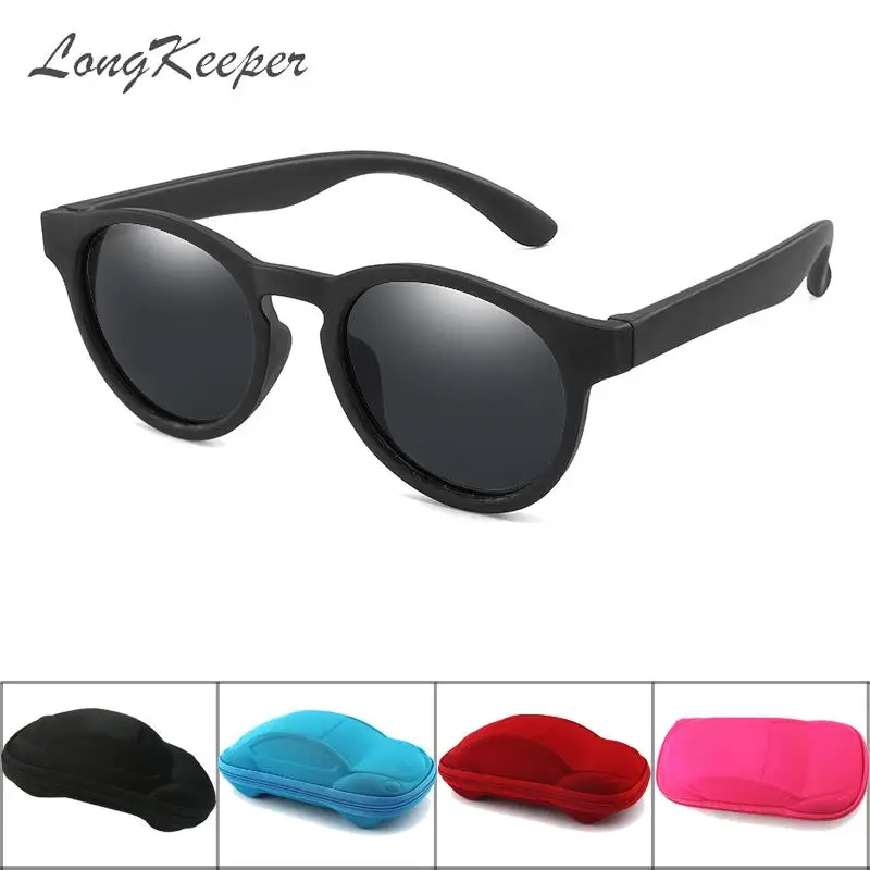 

LongKeeper Flexible Kids Sunglasses Polarized Boys Girls Baby Round Sun Glasses UV400 Child Eyewear Silicone Gafas De Sol