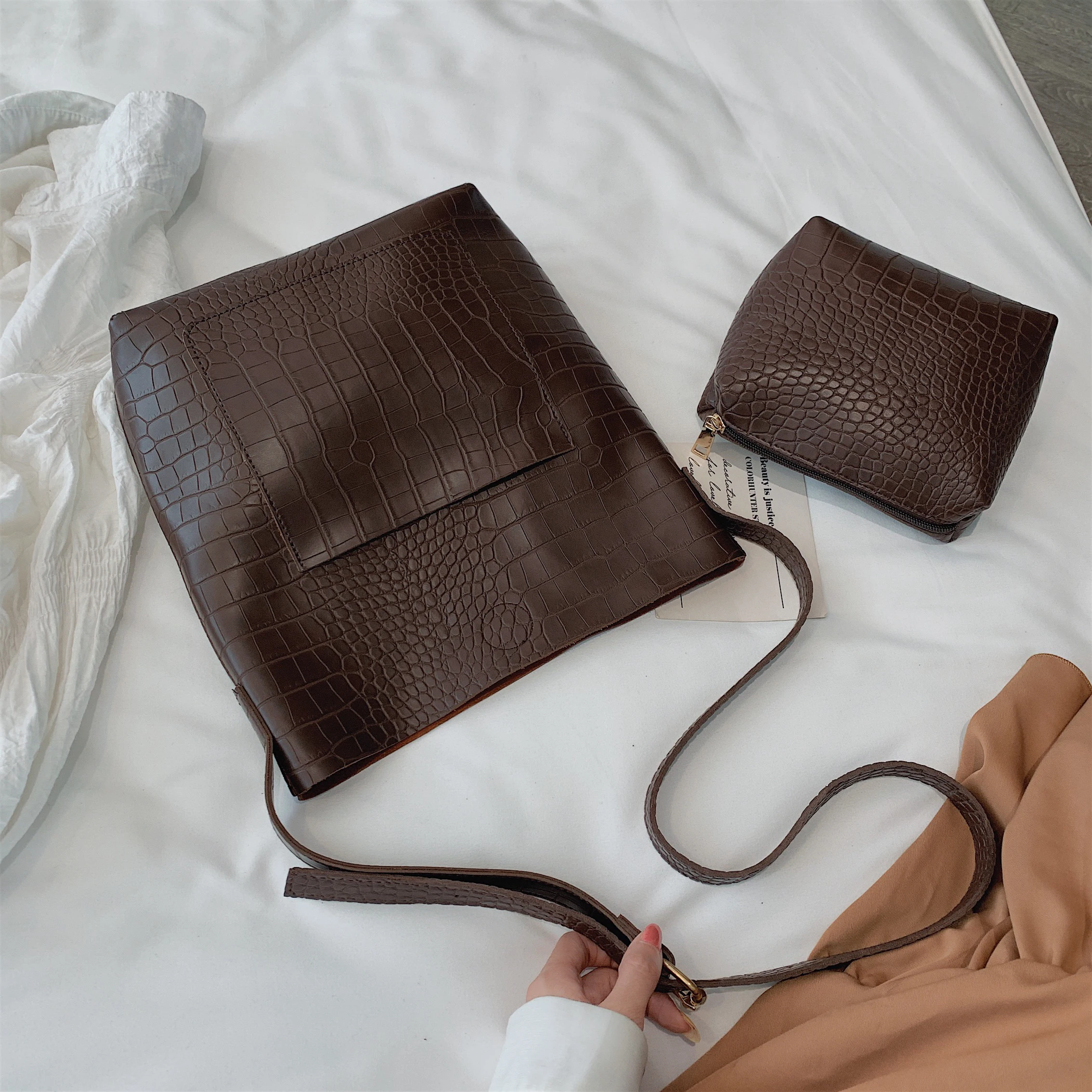 Stone Pattern PU Leather Bucket Bags For Women 2019 Solid Color Crossbody Shoulder Messenger Bag Lady Luxury Quality Handbag #40
Stone Pattern PU Leather Bucket Bags For Women 2019 Solid Color Crossbody Shoulder Messenger Bag Lady Luxury Quality Handbag #40