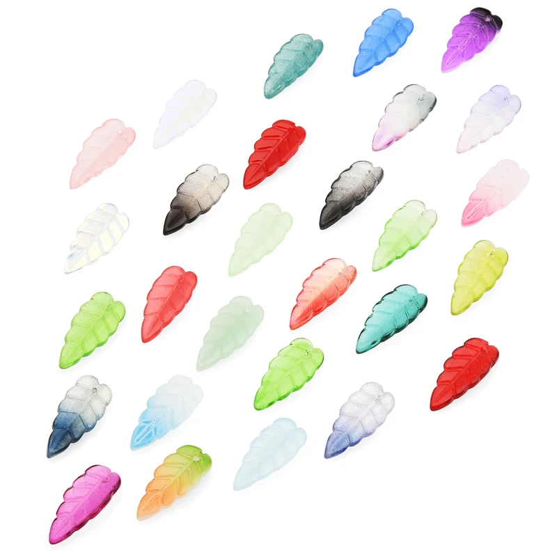 200Pcs Wholesale Glass Leaves Beads 10x23mm Gradeint Color Czech Glazed Leaf Pendant For DIY Earings Garment Sewing Supplies
200Pcs Wholesale Glass Leaves Beads 10x23mm Gradeint Color Czech Glazed Leaf Pendant For DIY Earings Garment Sewing Supplies