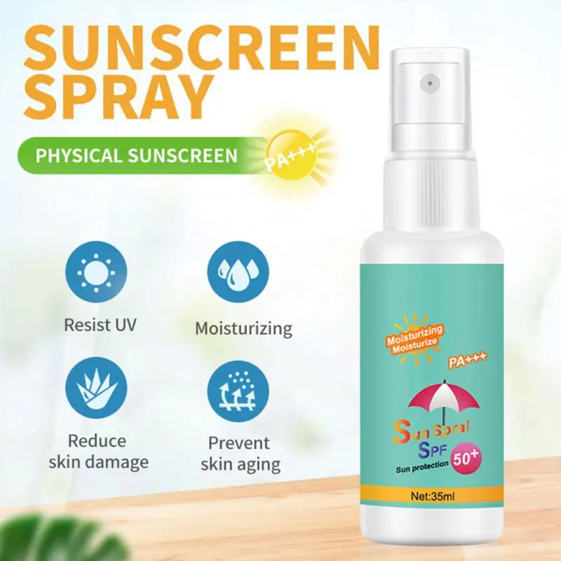 35ml SPF50 PA+++ Anti-uv Face & Body Sunscreen Whitening Sunscreen Spray UVA Anti-oxidant Sunblock Cream For Protection
35ml SPF50 PA+++ Anti-uv Face & Body Sunscreen Whitening Sunscreen Spray UVA Anti-oxidant Sunblock Cream For Protection