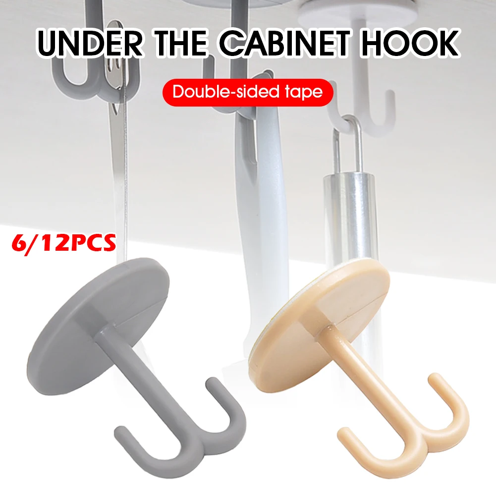 6pcs Hook Hanger Under Cabinet Hook Self Adhesive Dual Arms Undershelf Ceiling Hook Storage Organizer for Kitchen Bathroom Hooks
6pcs Hook Hanger Under Cabinet Hook Self Adhesive Dual Arms Undershelf Ceiling Hook Storage Organizer for Kitchen Bathroom Hooks