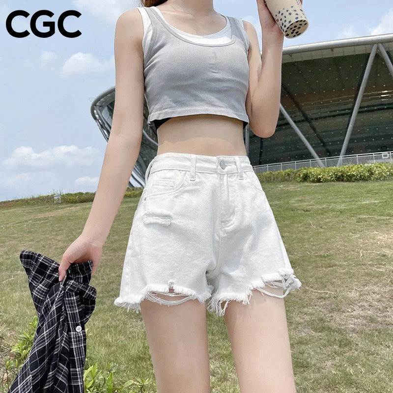 CGC 2021 Summer Denim High Waist Shorts Loose Korean Style Women's Shorts Casual Harajuku Streetwear Female Shorts jeans
CGC 2021 Summer Denim High Waist Shorts Loose Korean Style Women's Shorts Casual Harajuku Streetwear Female Shorts jeans