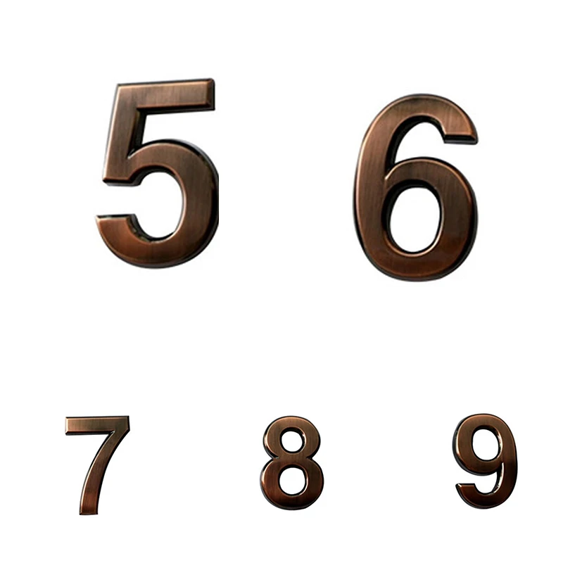 New 0-9 Bronze House Number Digits Sticker Plate Sign Numeral Apartment Home Hotel Office Door Address ABS plastic Sticker
New 0-9 Bronze House Number Digits Sticker Plate Sign Numeral Apartment Home Hotel Office Door Address ABS plastic Sticker