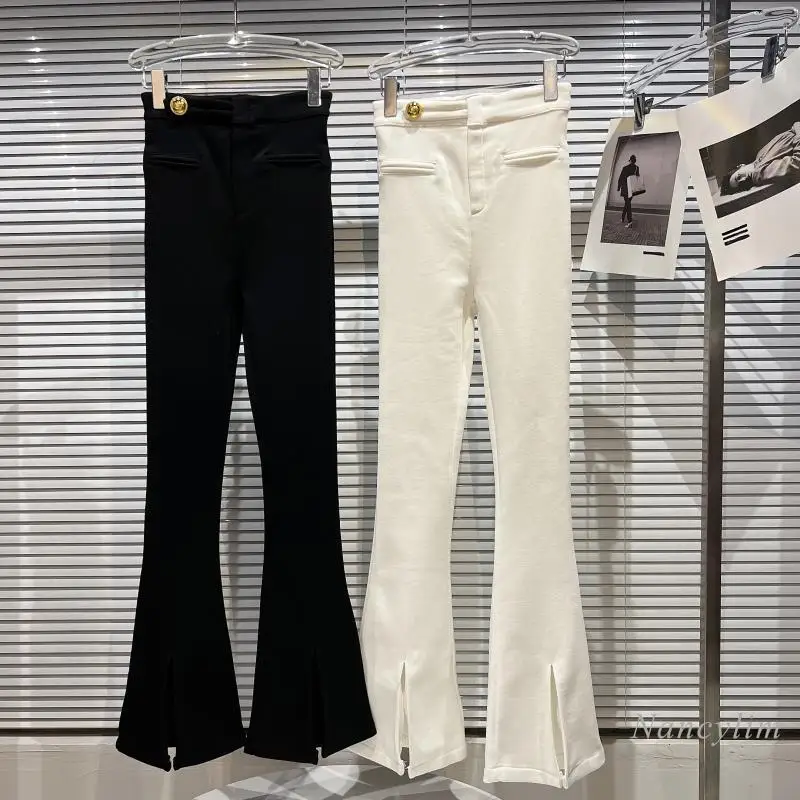Winter Flare Pants for Women 2021 Winter New High Waist Stretch Fleece Warm Skinny Trousers Ladies White Black
Winter Flare Pants for Women 2021 Winter New High Waist Stretch Fleece Warm Skinny Trousers Ladies White Black