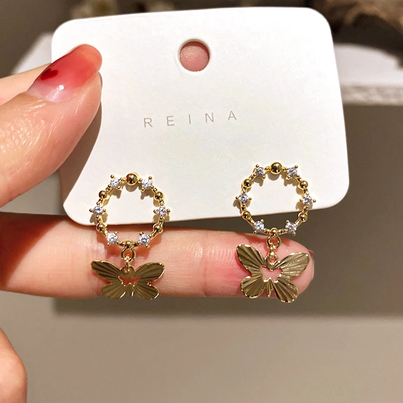 Trendy Exquisite 14k Real Gold Garland Butterfly Drop Earrings for Women High Quality Jewelry Bling AAA Zircon Anniversary Party
Trendy Exquisite 14k Real Gold Garland Butterfly Drop Earrings for Women High Quality Jewelry Bling AAA Zircon Anniversary Party