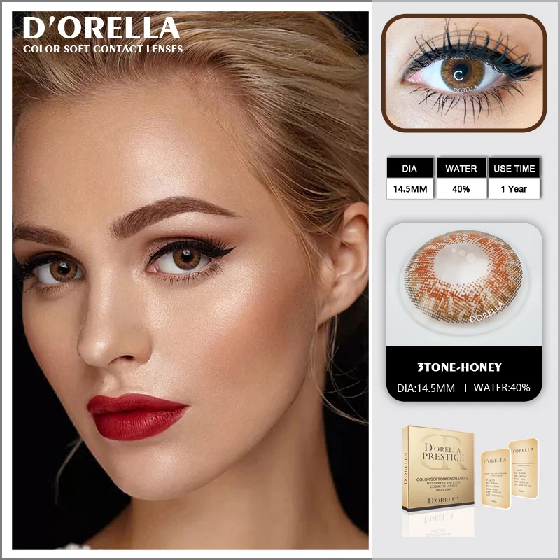 D'ORELLA 2PCS 3 Tone Colored Contact Lenses for Eyes Cosmetic Colored Contact Lens Eye Color Beauty Pupil
D'ORELLA 2PCS 3 Tone Colored Contact Lenses for Eyes Cosmetic Colored Contact Lens Eye Color Beauty Pupil